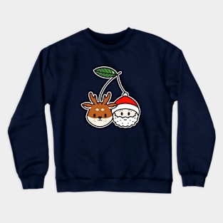 Santa and deer Crewneck Sweatshirt